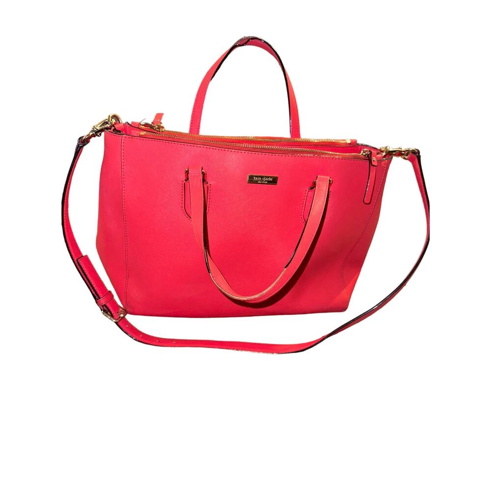 Kate Spade Red Leather Tote Bag